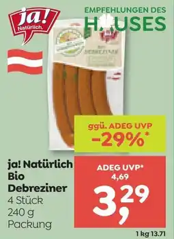 ADEG ja! Natürlich Bio Debreziner Angebot