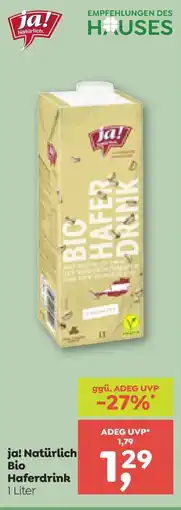 ADEG ja! Natürlich Bio Haferdrink Angebot