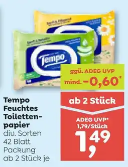 ADEG Tempo Feuchtes Toilettenpapier Angebot
