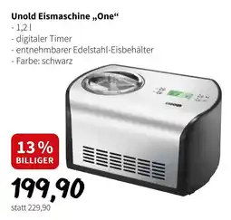 Der Grissemann Unold Eismaschine „One“ Angebot