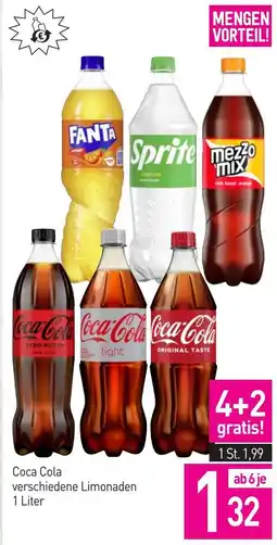 Sutterlüty Coca Cola verschiedene Limonaden Angebot