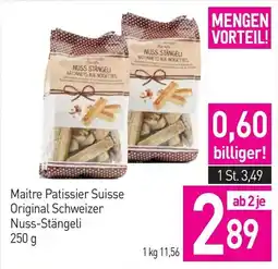 Sutterlüty Maitre Patisssier Suisse Original Schweizer Nuss-Stängeli Angebot