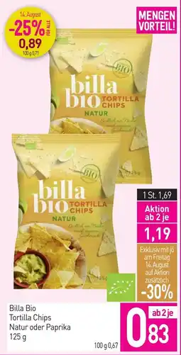 Sutterlüty Billa Bio Tortilla Chips Natur Angebot