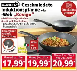 Norma Carretta geschmiedete induktionspfanne oder wok rovigo Angebot