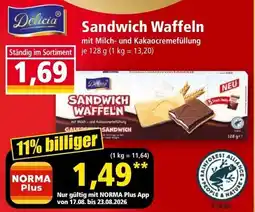 Norma Sandwich waffeln Angebot