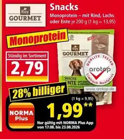 Norma Snacks Angebot