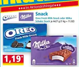 Norma Oreo milka snack oreo fresh milk-snack oder milka schoko snack Angebot