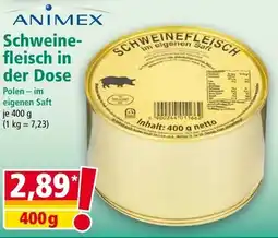 Norma Animex schweine fleisch in der dose Angebot