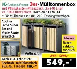 Norma Garten & freizeit 3er-mülltonnenbox Angebot