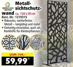 Norma Metall sichtschutzwand Angebot