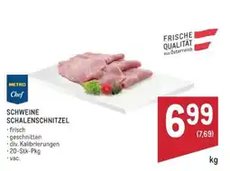 Metro Schweine Schalenschnitzel Angebot