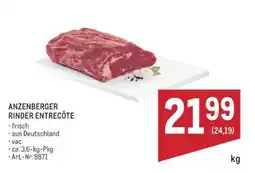 Metro ANZENBERGER RINDER ENTRECOTE Angebot