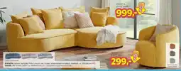 Möbelix ECKSOFA, Velours Senfgelb Angebot