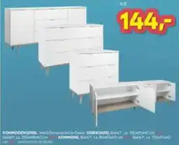 Möbelix KOMMODENSERIE, Weiß/Sonoma Eiche Dekor Angebot
