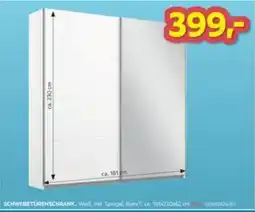 Möbelix Schwebetürenschrank, Weiß, inkl. Spiegel Angebot