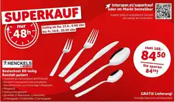 Interspar Henckels Besteckset 60-teilig Rainfall poliert Angebot