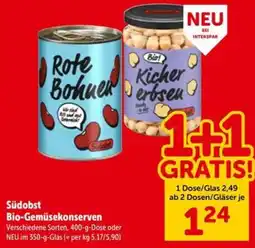 Interspar Südobst Bio-Gemüsekonseren Angebot