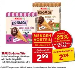Interspar SPAR Eis-Salon Tüte Angebot