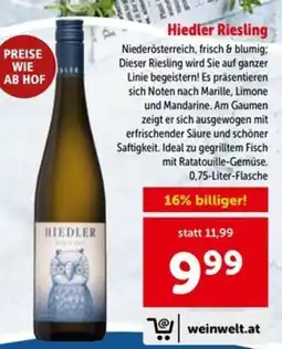 Interspar Hiedler Riesling Angebot