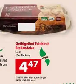 Interspar Geflügelhof Feldkirch Freiland-Eier Angebot