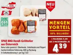 Interspar SPAR BBQ Hendl-Grillteller Angebot