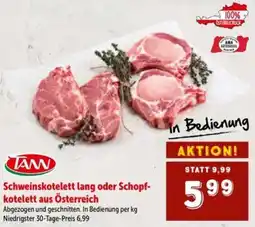 Interspar TANW Schweinskotelett lang oder Schopfkotelett aus Österreich Angebot