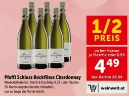 Interspar Pfaffl Schloss Bockfließ Chardonnay Angebot