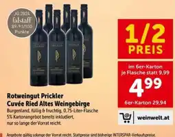 Interspar Rotweingut Prickler Cuvée Ried Altes Weingebirge Angebot