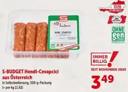 Interspar S-BUDGET Hendl-Cevapcici Angebot