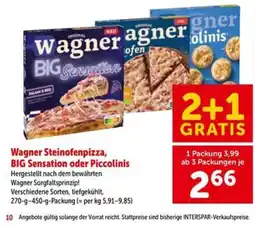 Interspar Wagner Steino fenpizza, BIG Sensation oder Piccolinis Angebot