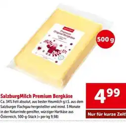 Interspar SalzburgMilch Premium Bergkäse Angebot