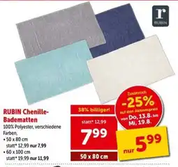 Interspar RUBIN Chenille-Badematten Angebot