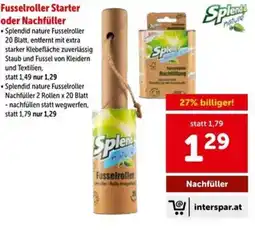 Interspar Splendid nature Fusselroller Nachfüller Angebot