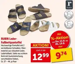 Interspar RUBIN Leder-Fußbett pantoffel Angebot