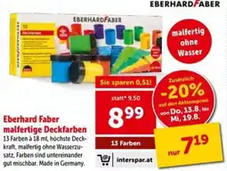 Interspar Eberhard Faber malfertige Deckfarben Angebot