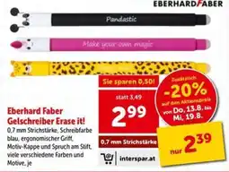 Interspar Eberhard Faber Gelschreiber Erase it! Angebot