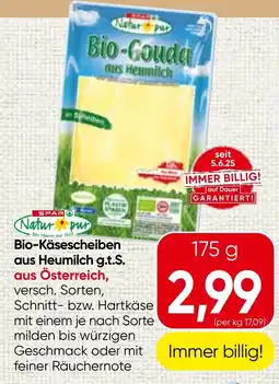 Spar Bio-Käsescheiben aus Heumilch g.t.S. aus Österreich Angebot