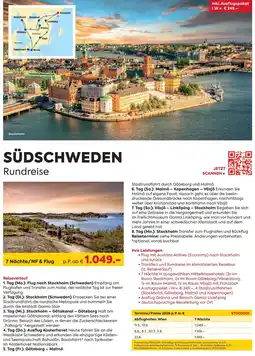 Billa Reisen SÜDSCHWEDEN Rundreise Angebot