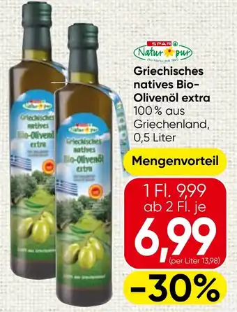 Spar Griechisches natives Bio-Olivenöl extra Angebot