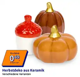 Action Herbstdeko aus Keramik Angebot