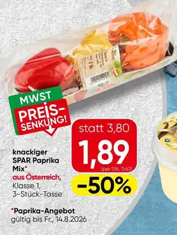 Spar knackiger SPAR Paprika Mix Angebot