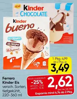 Spar Ferrero Kinder Eis Angebot