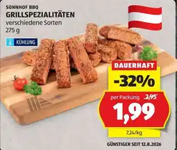 Hofer Sonnhof BBQ Grillspezialitäten Angebot