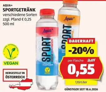 Hofer Aqua+ Sportgetränk Angebot
