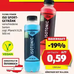 Hofer Flying Power Iso Sport-Getränk Angebot