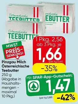 Spar Pinzgau Milch Österreichische Teebutter Angebot