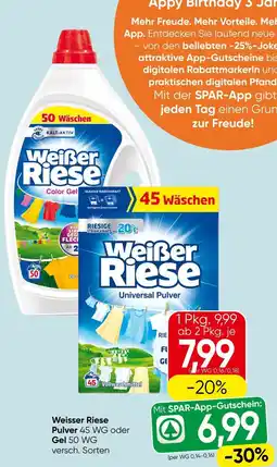 Spar Weisser Riese Pulver oder Gel Angebot