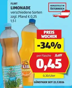 Hofer Flirt Limonade Angebot