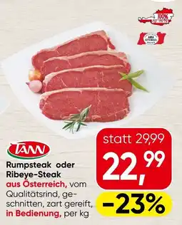 Spar TANN Rumpsteak oder Ribeye-Steak Angebot