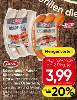 Spar TANN Käsekrainer Angebot
